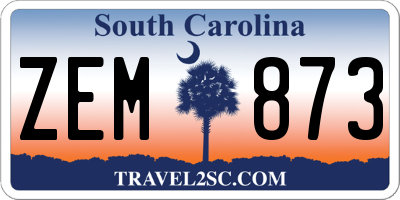 SC license plate ZEM873