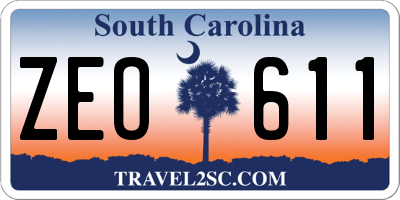 SC license plate ZEO611