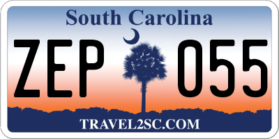 SC license plate ZEP055