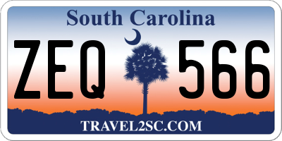 SC license plate ZEQ566