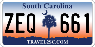 SC license plate ZEQ661