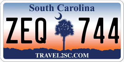SC license plate ZEQ744