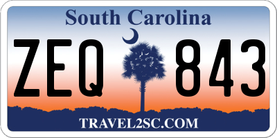 SC license plate ZEQ843