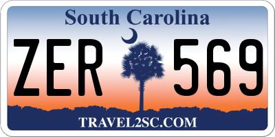 SC license plate ZER569