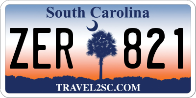 SC license plate ZER821