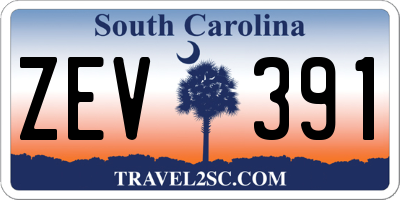 SC license plate ZEV391