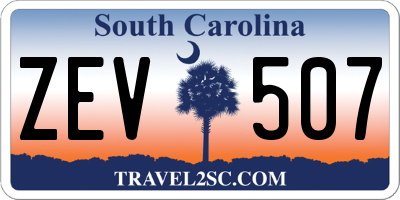 SC license plate ZEV507
