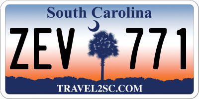 SC license plate ZEV771