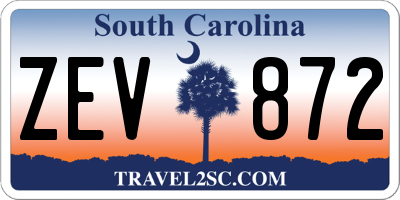 SC license plate ZEV872