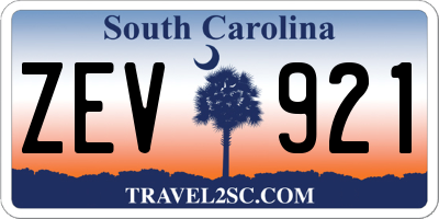 SC license plate ZEV921
