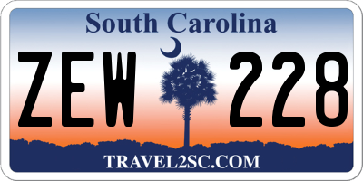 SC license plate ZEW228
