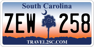 SC license plate ZEW258