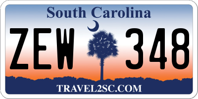 SC license plate ZEW348