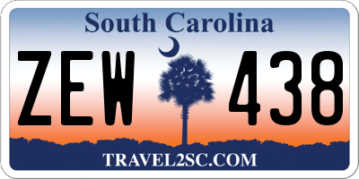SC license plate ZEW438