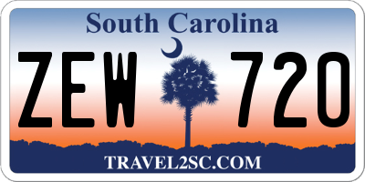 SC license plate ZEW720
