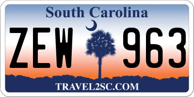 SC license plate ZEW963