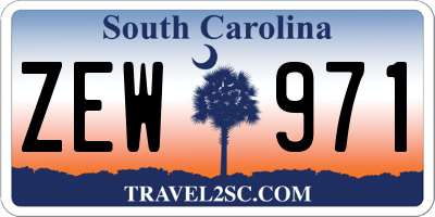 SC license plate ZEW971