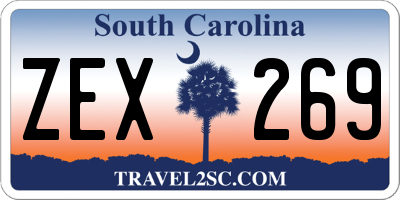 SC license plate ZEX269