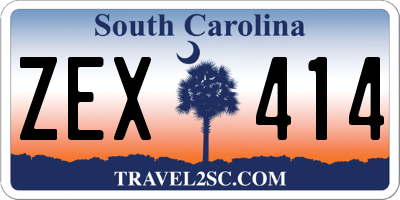 SC license plate ZEX414