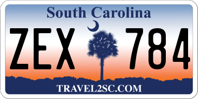 SC license plate ZEX784