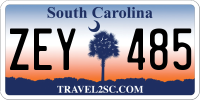 SC license plate ZEY485