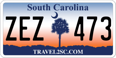 SC license plate ZEZ473