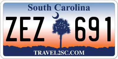 SC license plate ZEZ691