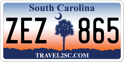 SC license plate ZEZ865