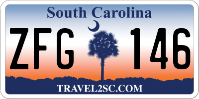 SC license plate ZFG146
