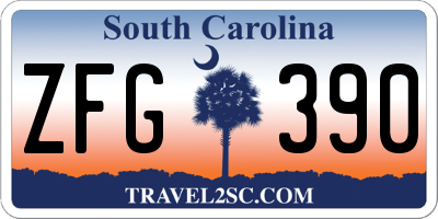 SC license plate ZFG390