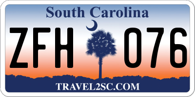 SC license plate ZFH076