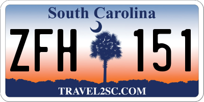 SC license plate ZFH151