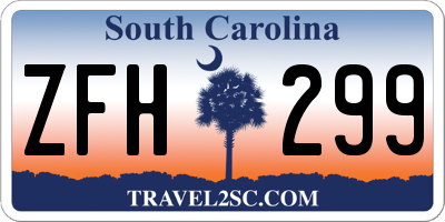 SC license plate ZFH299