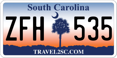 SC license plate ZFH535