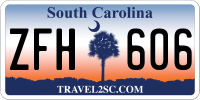 SC license plate ZFH606