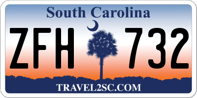SC license plate ZFH732