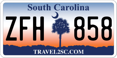 SC license plate ZFH858