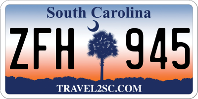 SC license plate ZFH945