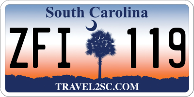 SC license plate ZFI119