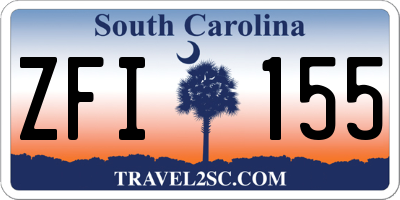 SC license plate ZFI155