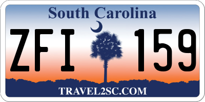 SC license plate ZFI159