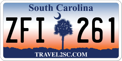 SC license plate ZFI261