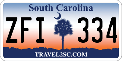 SC license plate ZFI334