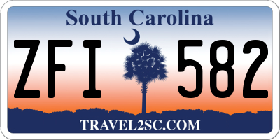 SC license plate ZFI582