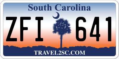 SC license plate ZFI641