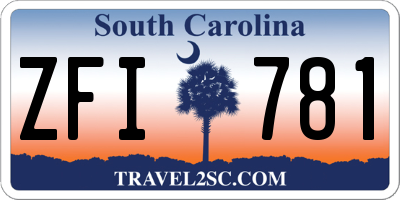 SC license plate ZFI781