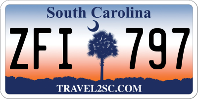 SC license plate ZFI797