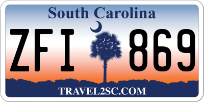 SC license plate ZFI869