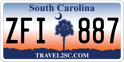 SC license plate ZFI887