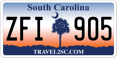SC license plate ZFI905